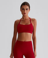 EcoLuxe Halter Sports Bra ELWX011-R - LomanRay Active