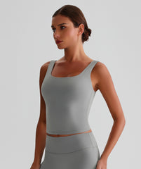 EcoLuxe Scoop Neck Tank ELWX011-GY - LomanRay Active