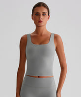 EcoLuxe Scoop Neck Tank ELWX011-GY - LomanRay Active