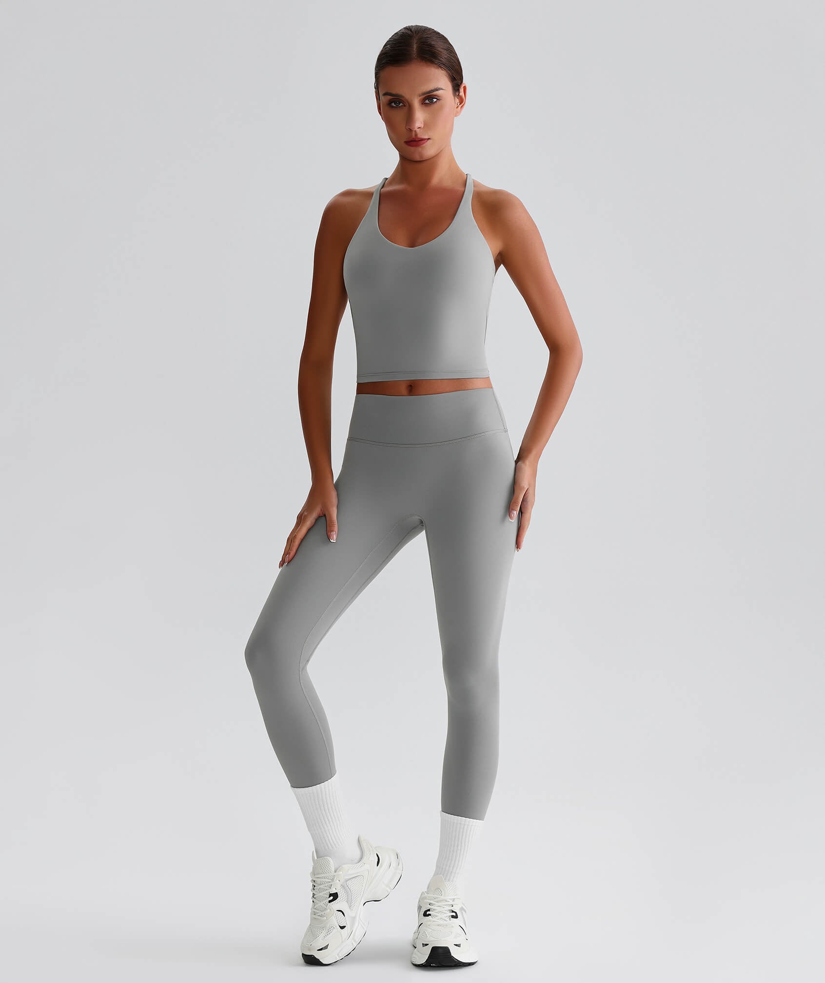 EcoLuxe Beauty Back Crop ELWX028-GY - LomanRay Active