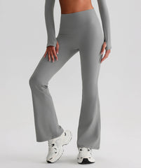 EcoLuxe Flare Leggings ELCK006-GY - LomanRay Active