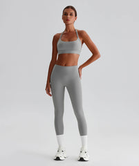 EcoLuxe Halter Sports Bra ELWX020-GY - LomanRay Active