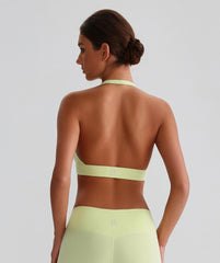 EcoLuxe Halter Sports Bra ELWX020-LG - LomanRay Active