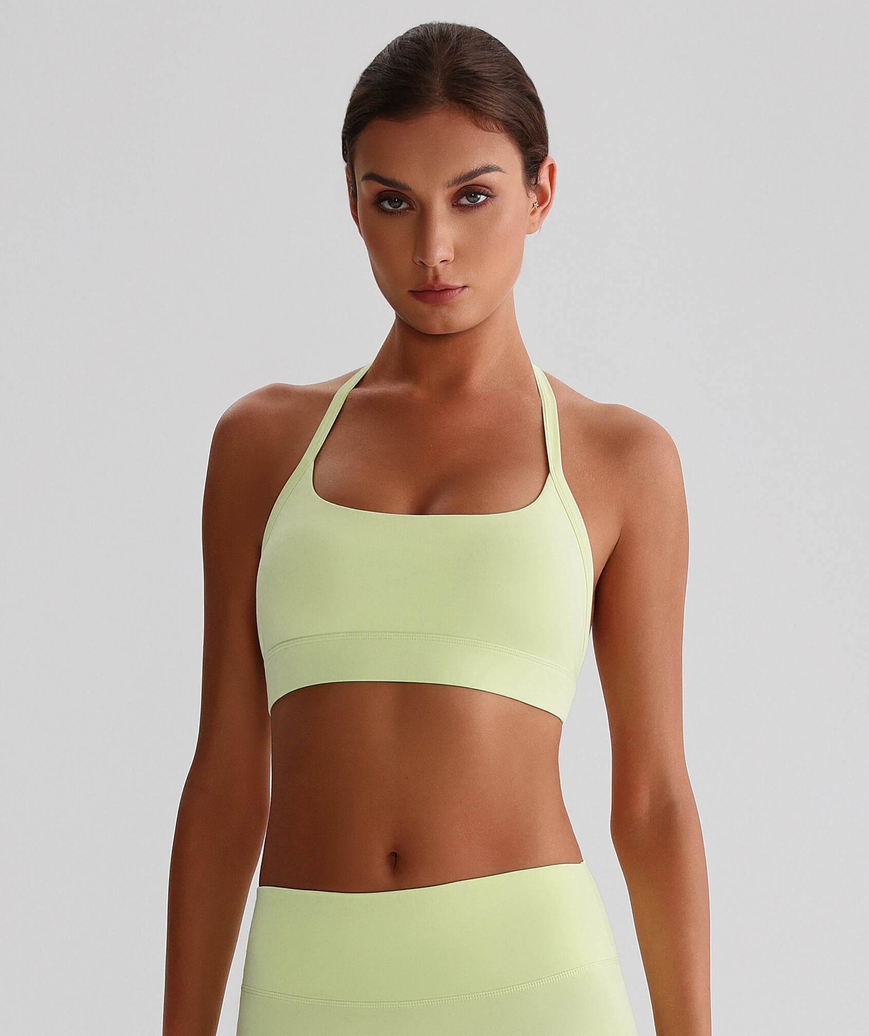 EcoLuxe Halter Sports Bra ELWX020-LG - LomanRay Active