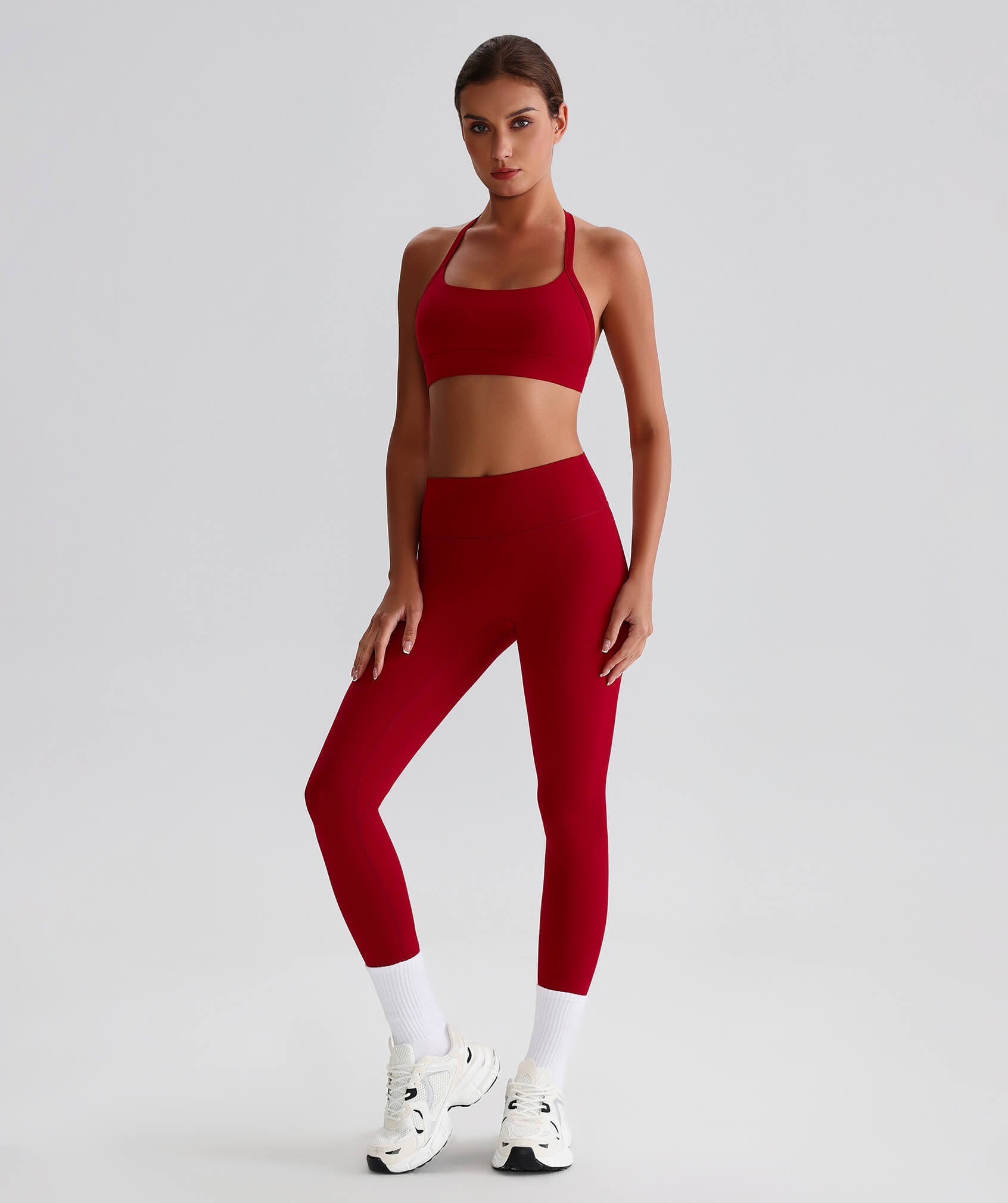 EcoLuxe Halter Sports Bra ELWX011-R - LomanRay Active