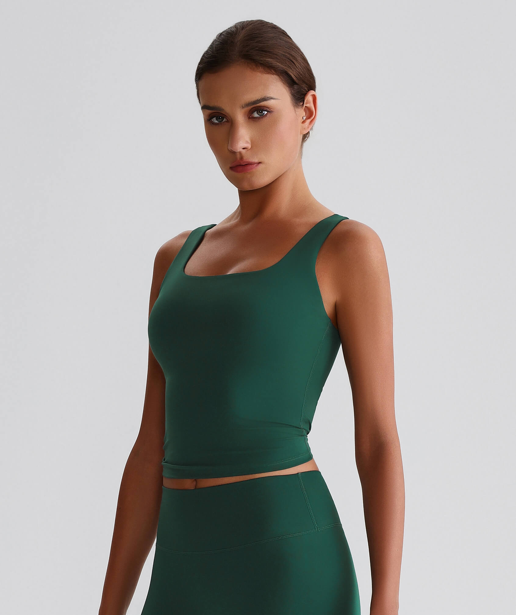 EcoLuxe Square Neck Tank ELWX011-FG - LomanRay Active