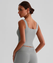 EcoLuxe Scoop Neck Tank ELWX011-GY - LomanRay Active